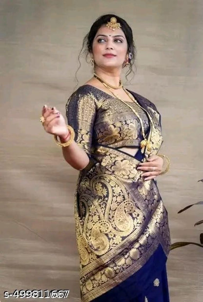 Banarasi Silk Embellished Saree for Women