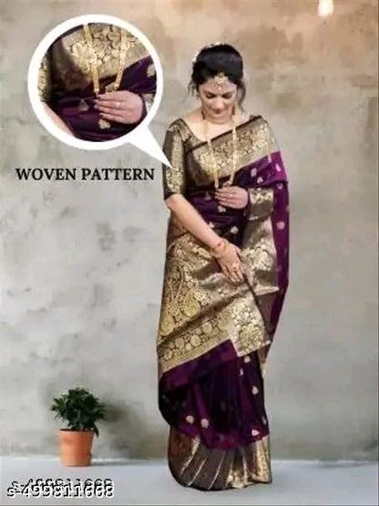 Banarasi Silk Embellished Saree for Women