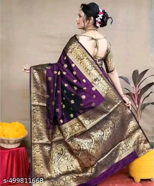 Banarasi Silk Embellished Saree for Women