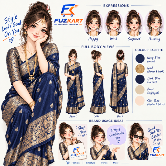 Banarasi Silk Embellished Saree for Women